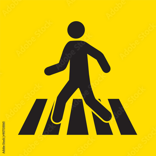 Vector icon of a pedestrian crossing
