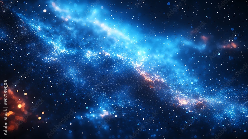 Obraz premium Abstract Blue Glitch Background 