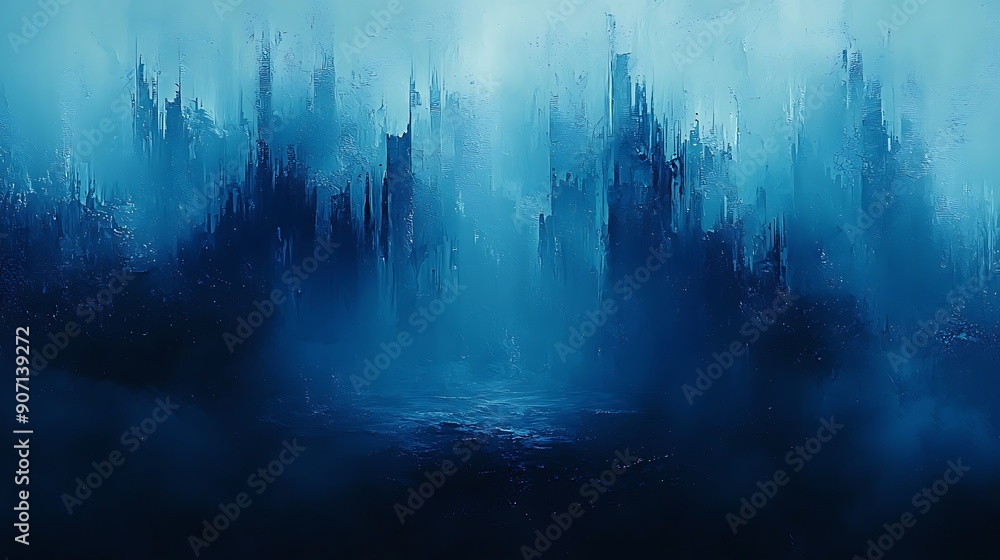 Fototapeta premium Abstract Blue Glitch Background 