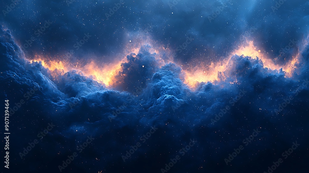 Fototapeta premium Abstract Blue Glitch Background 