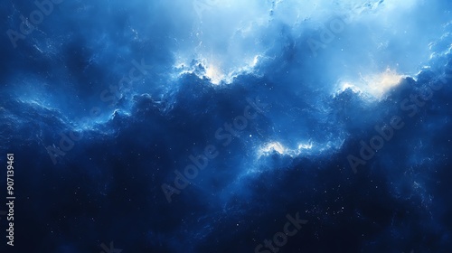  Abstract Blue Glitch Background 