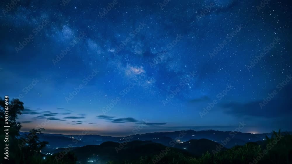 View of the night sky with lots of stars View of the night sky with lots of stars