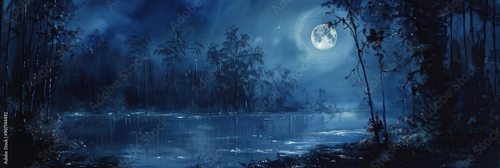 Moonlit Night in the Dark Moonlit Night in the Dark