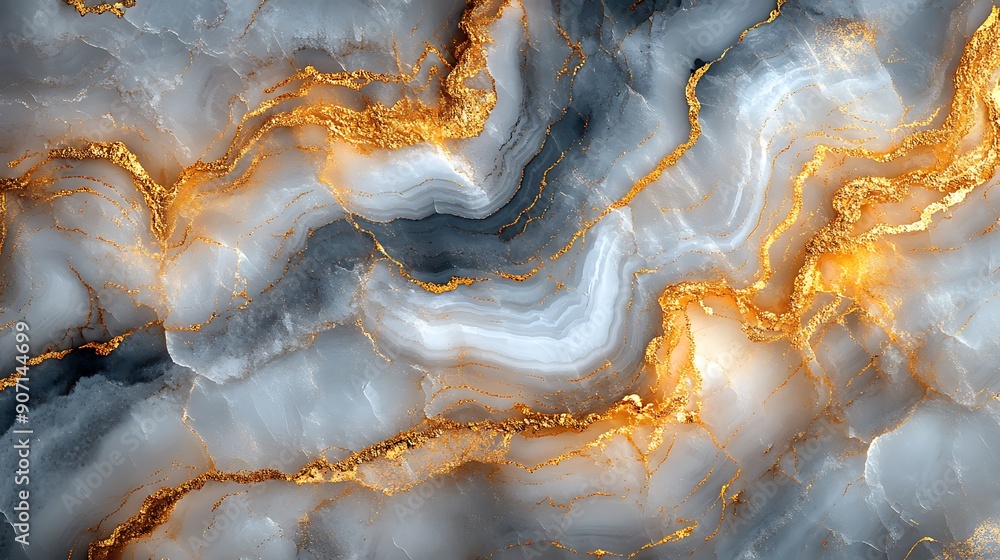 Abstract Marble Texture with Gold and Blue Veins Abstract Marble Texture with Gold and Blue Veins