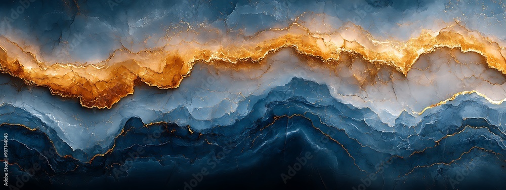 Abstract Marble Texture with Gold and Blue Veins Abstract Marble Texture with Gold and Blue Veins