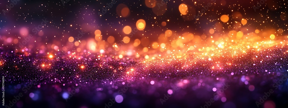 Abstract Purple and Gold Bokeh Background Abstract Purple and Gold Bokeh Background