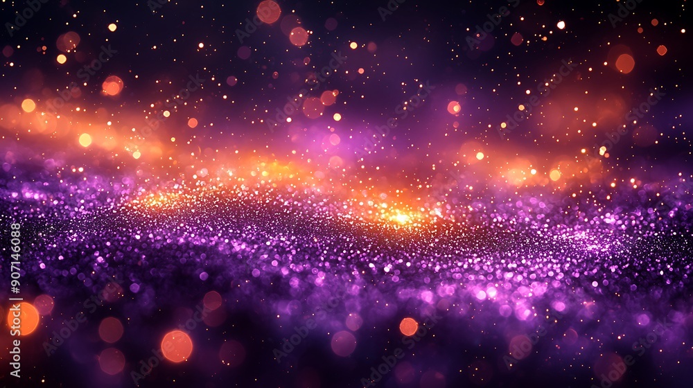 Abstract Purple and Gold Bokeh Background Abstract Purple and Gold Bokeh Background