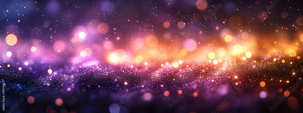 Abstract Purple and Gold Bokeh Background Abstract Purple and Gold Bokeh Background