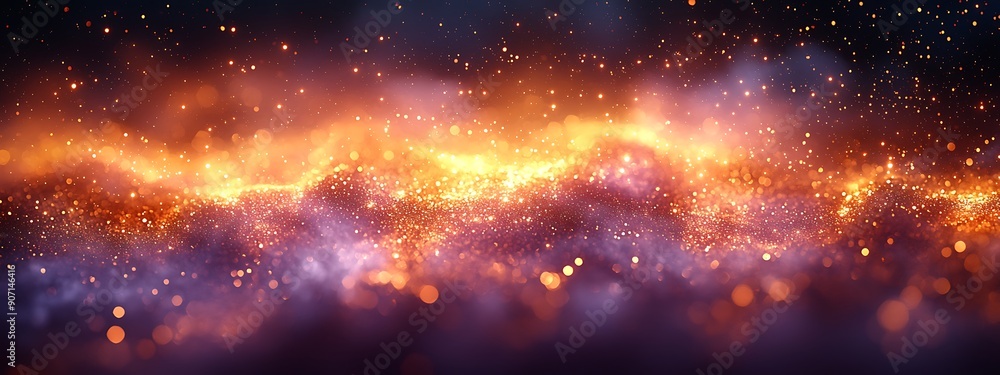 Abstract Purple and Gold Bokeh Background Abstract Purple and Gold Bokeh Background