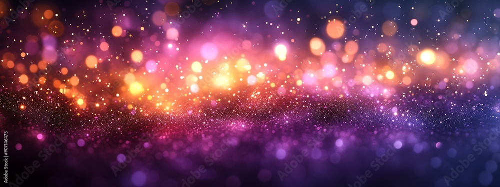 Abstract Purple and Gold Bokeh Background Abstract Purple and Gold Bokeh Background