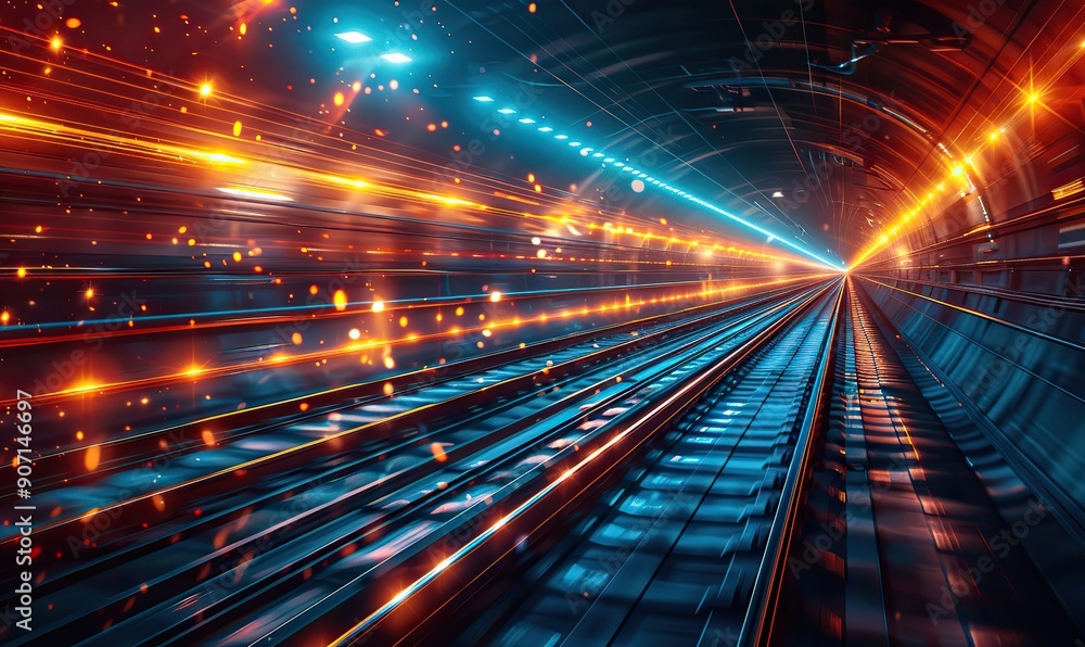 custom made wallpaper toronto digitalBits of data traveling at high speed.