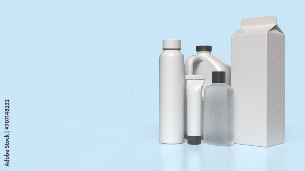 The white product package for food or Business concept 3d rendering. The white product package for food or Business concept 3d rendering.