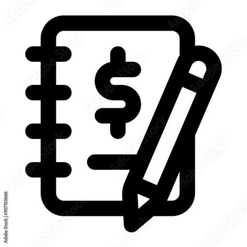 bookkeeping icon for illustration