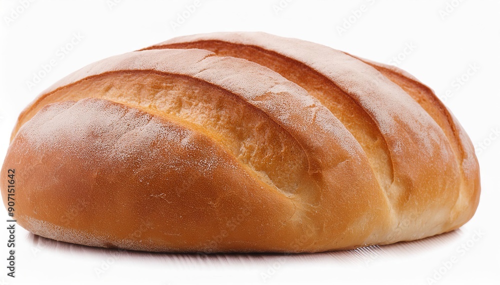 Freshly baked bread isolated on white background, mockup Freshly baked bread isolated on white background, mockup