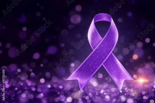 Wallpaper Mural Purple background with ribbon for World Cancer Day
  Torontodigital.ca