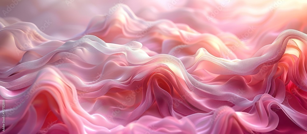 Abstract Pink and White Fabric Waves Abstract Pink and White Fabric Waves