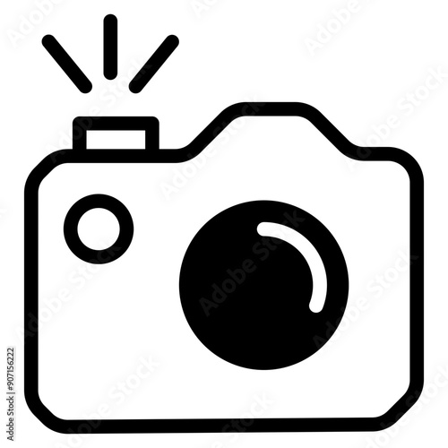 Photography camera icon for apps and websites