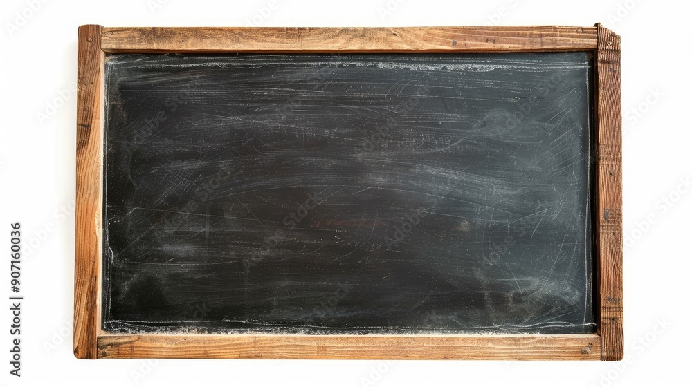 Chalkboard with wooden frame isolated on white background Chalkboard with wooden frame isolated on white background