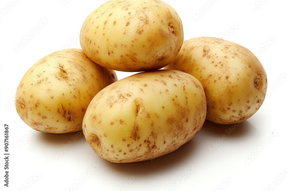 potato, isolated on white background, full depth of field , ai potato, isolated on white background, full depth of field , ai