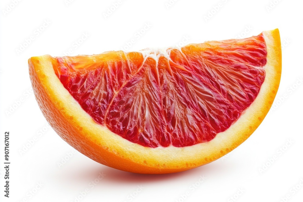 red blood orange slice, isolated on white background, clipping path, full depth of field, ai red blood orange slice, isolated on white background, clipping path, full depth of field, ai