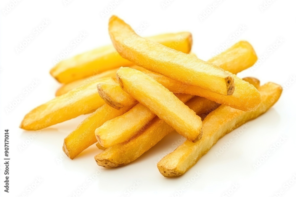 french fries, potato fry isolated on white background, full depth of field , ai french fries, potato fry isolated on white background, full depth of field , ai