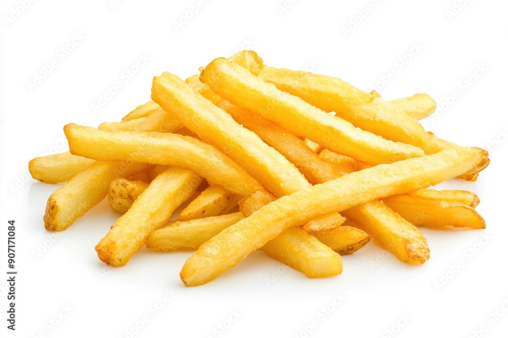 french fries, potato fry isolated on white background, full depth of field , ai french fries, potato fry isolated on white background, full depth of field , ai