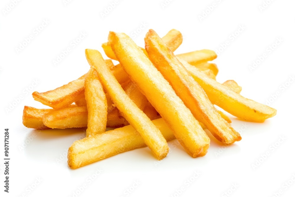 french fries, potato fry isolated on white background, full depth of field , ai french fries, potato fry isolated on white background, full depth of field , ai