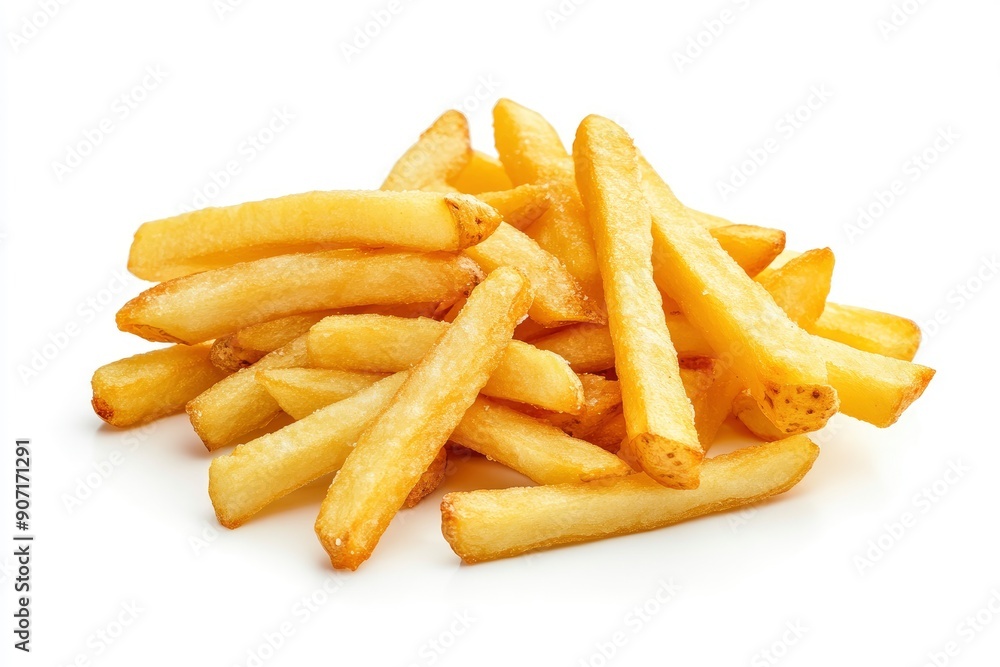 french fries, potato fry isolated on white background, full depth of field , ai french fries, potato fry isolated on white background, full depth of field , ai