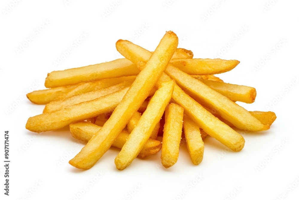 french fries, potato fry isolated on white background, full depth of field , ai french fries, potato fry isolated on white background, full depth of field , ai