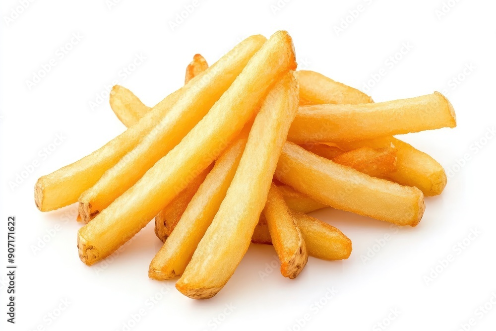 french fries, potato fry isolated on white background, full depth of field , ai french fries, potato fry isolated on white background, full depth of field , ai