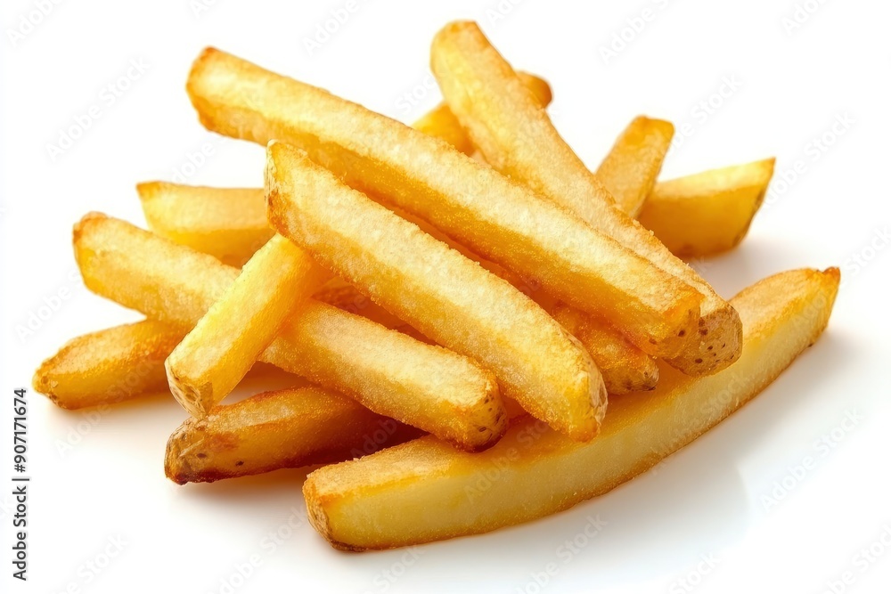 french fries, potato fry isolated on white background, full depth of field , ai french fries, potato fry isolated on white background, full depth of field , ai