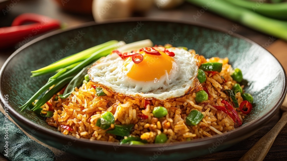 Delicious Fried Rice with a Sunny Side Up Egg Delicious Fried Rice with a Sunny Side Up Egg