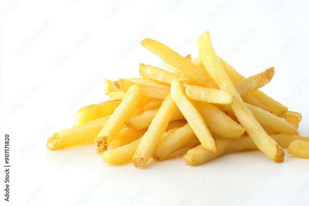 french fries, potato fry isolated on white background, full depth of field , ai french fries, potato fry isolated on white background, full depth of field , ai