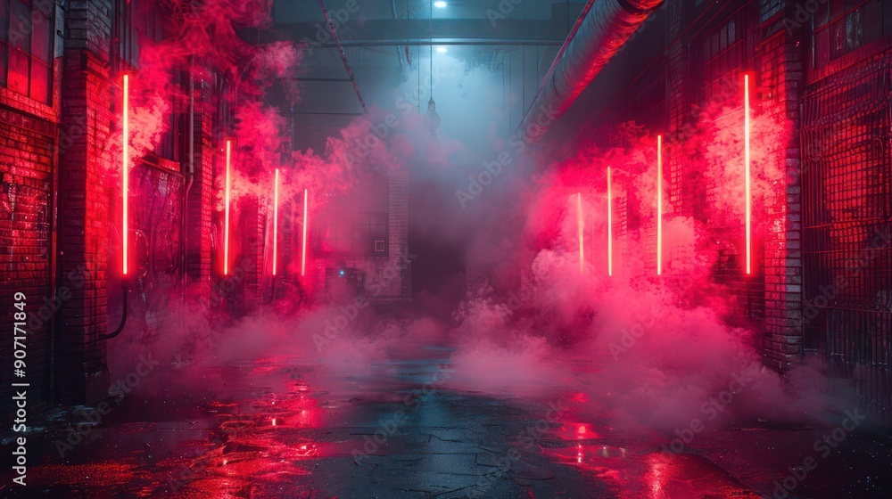 red smoke background with concrete floor red smoke background with concrete floor