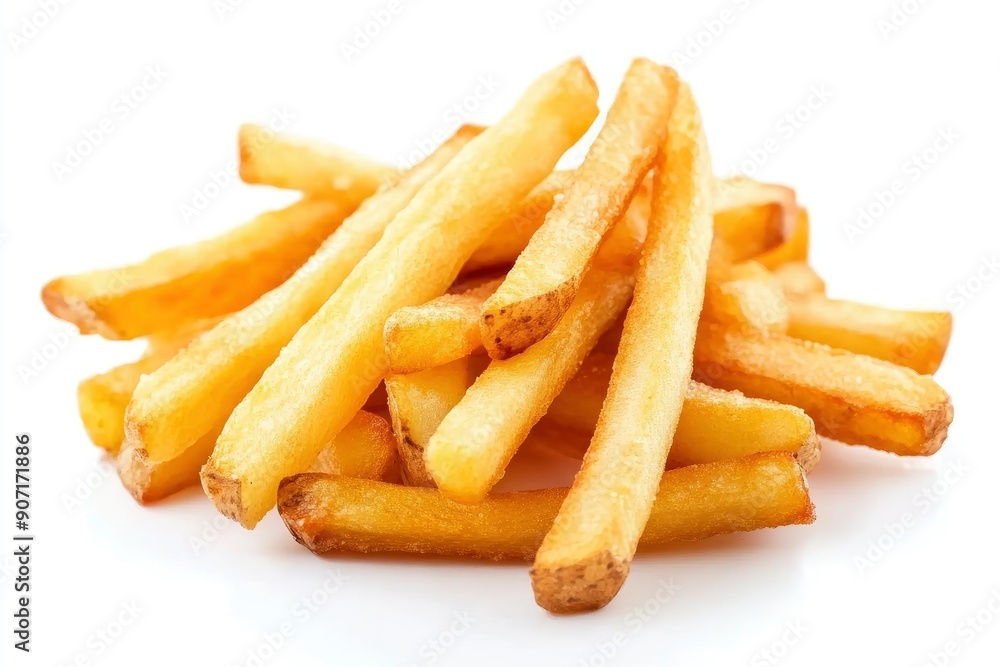 french fries, potato fry isolated on white background, full depth of field , ai french fries, potato fry isolated on white background, full depth of field , ai