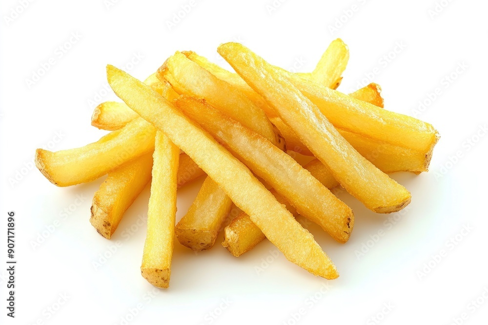 french fries, potato fry isolated on white background, full depth of field , ai french fries, potato fry isolated on white background, full depth of field , ai