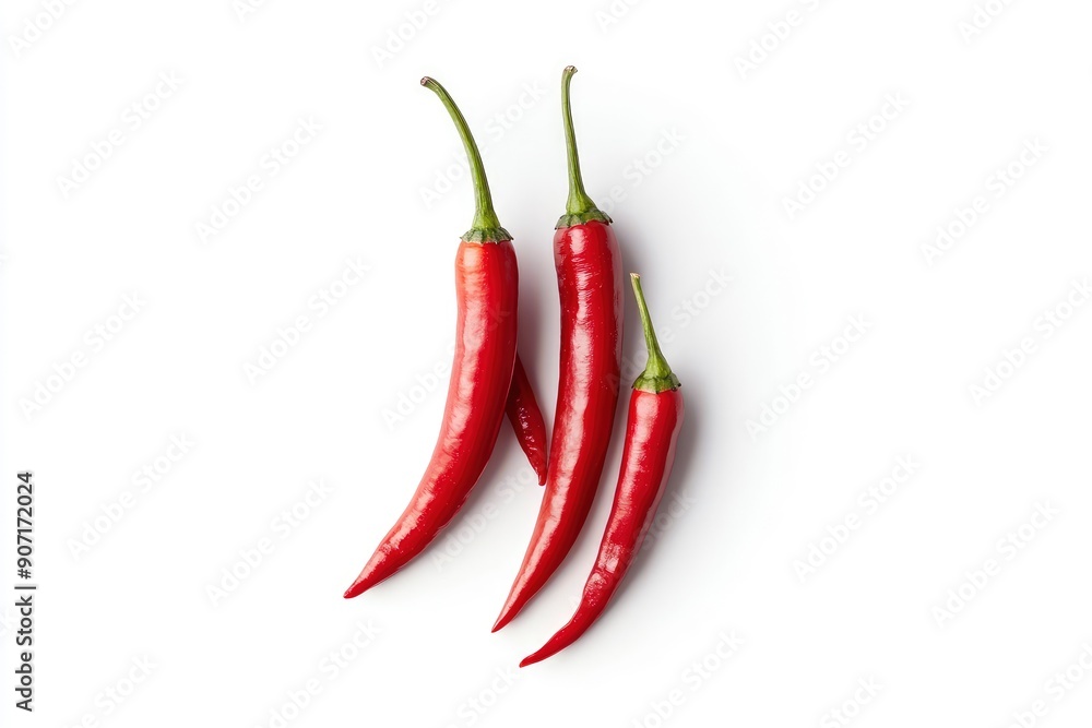 red hot Chili Peppers isolated on white background, full depth of field , ai red hot Chili Peppers isolated on white background, full depth of field , ai