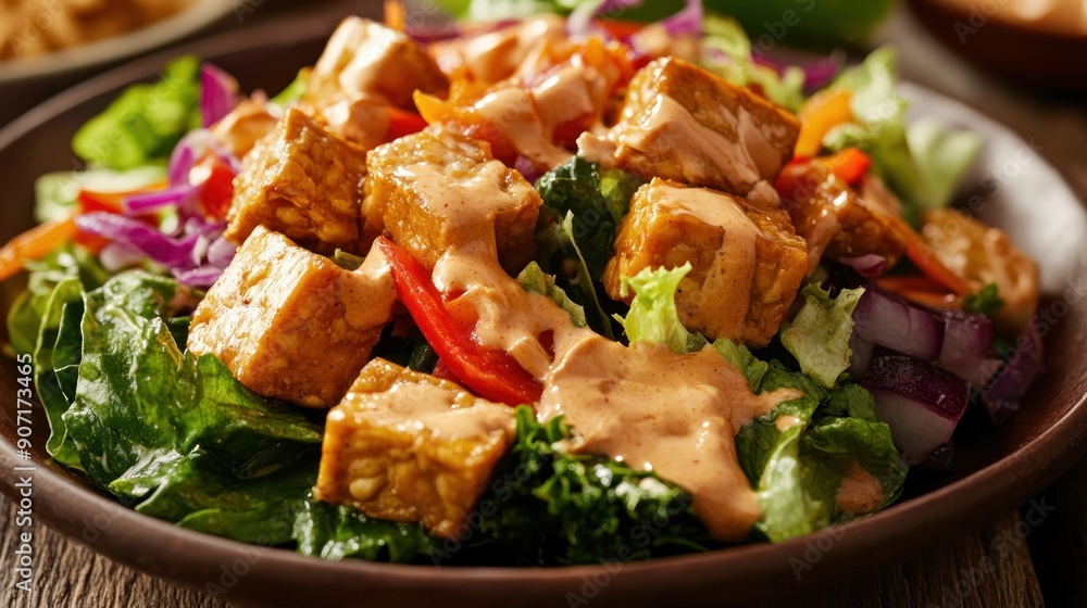 Tempeh Salad with Creamy Dressing Tempeh Salad with Creamy Dressing