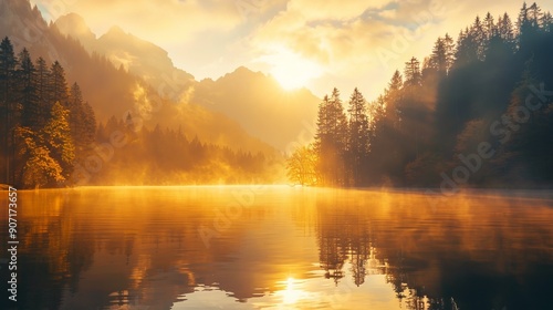 Calm weather on sea or ocean with clouds sunrise morning view