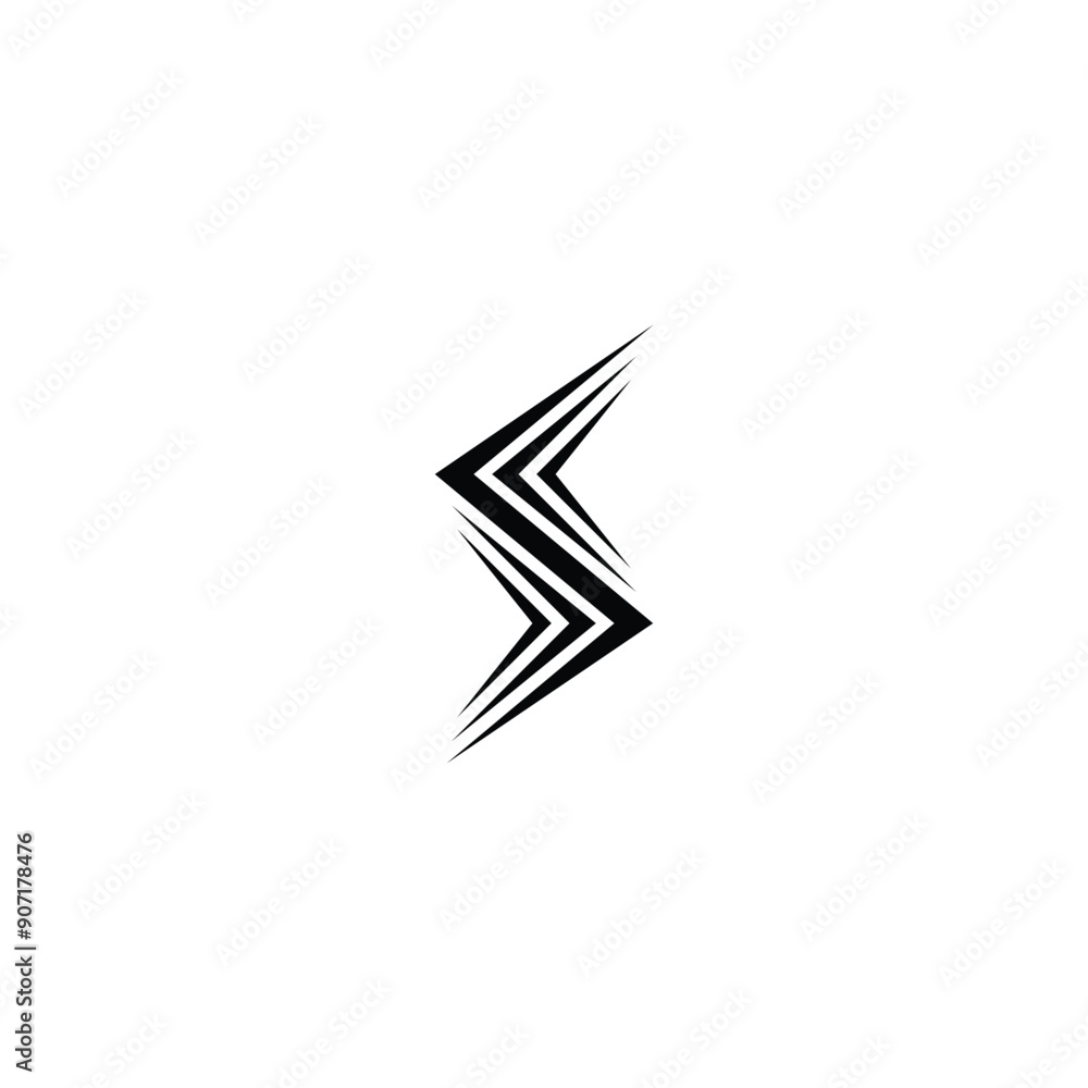S lines, arrow geometric symbol simple logo vector S lines, arrow geometric symbol simple logo vector