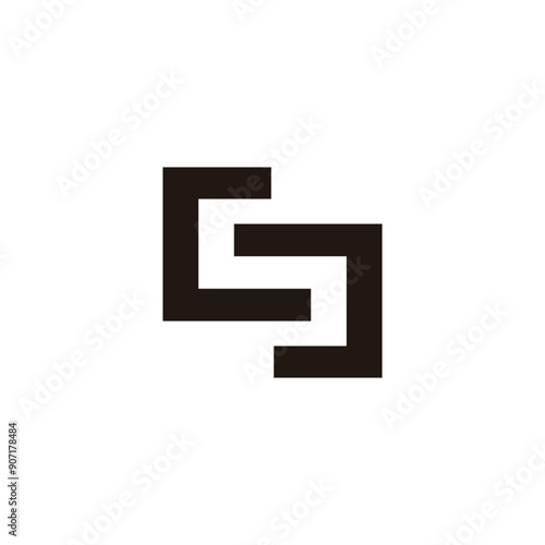 Free Download Letter S and c square geometric symbol simple logo vector - GFXLoad