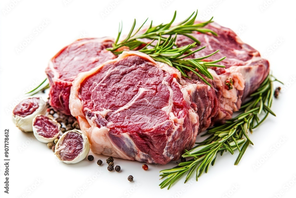 meat, beef, isolated on white background, full depth of field , ai meat, beef, isolated on white background, full depth of field , ai