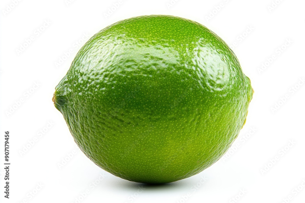 Lime isolated on white background, full depth of field , ai Lime isolated on white background, full depth of field , ai