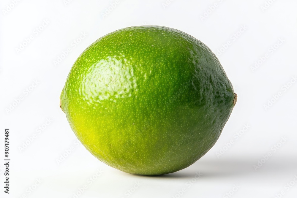 Lime isolated on white background, full depth of field , ai Lime isolated on white background, full depth of field , ai