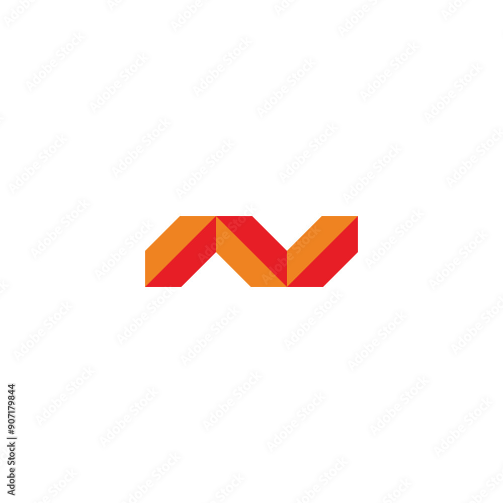 Letter N fold geometric symbol simple logo vector Letter N fold geometric symbol simple logo vector