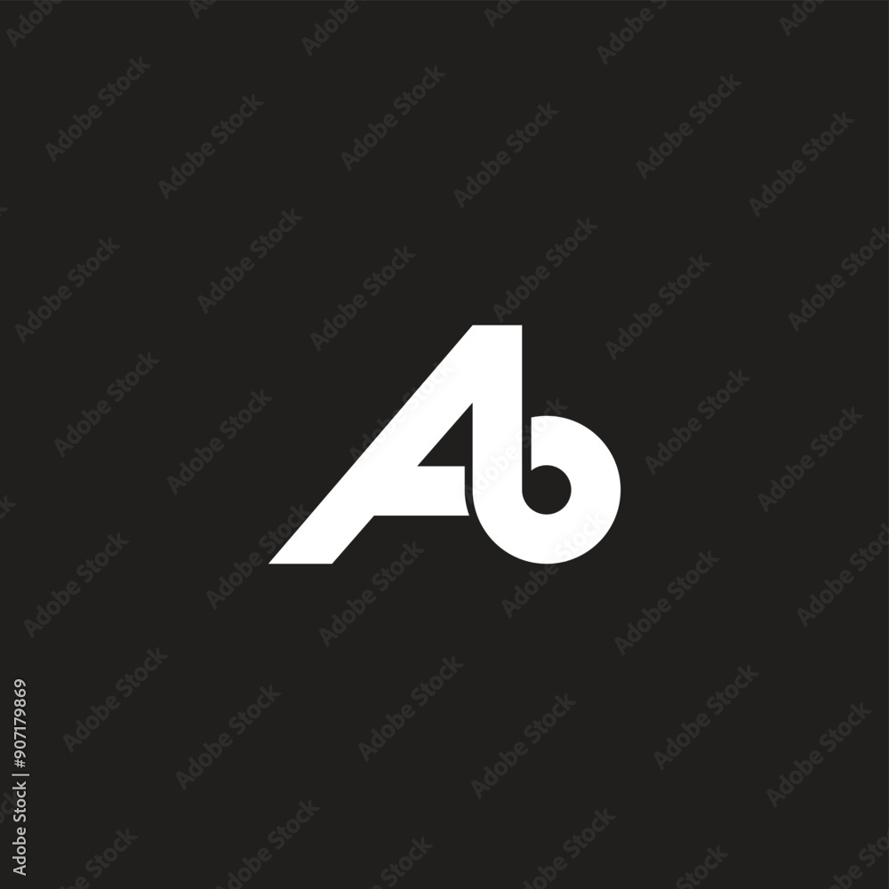 Letter Ab connect geometric symbol simple logo vector Letter Ab connect geometric symbol simple logo vector