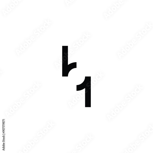 Free Download Number 1 rotate geometric symbol simple logo vector - GFXLoad