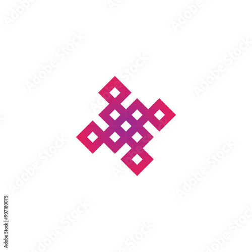 Squares, decor geometric symbol simple logo vector