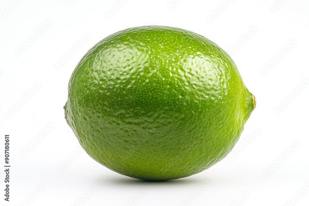 Lime isolated on white background, full depth of field , ai Lime isolated on white background, full depth of field , ai