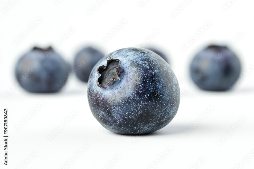 Blueberry isolated on white background, full depth of field, ai Blueberry isolated on white background, full depth of field, ai